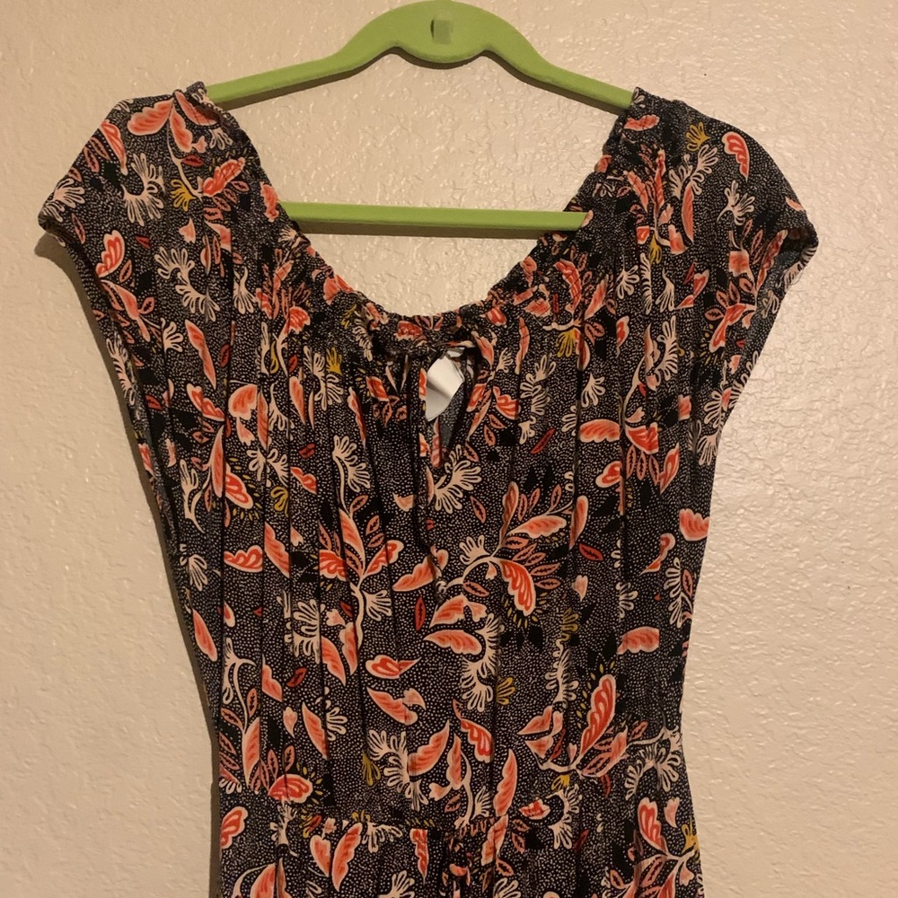H&M Black and Red Paisley Maxi Dress (8)